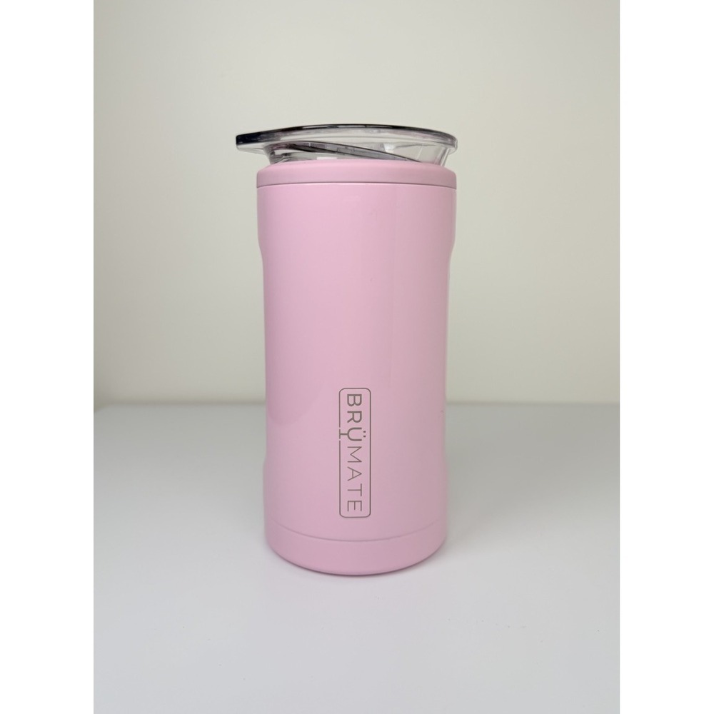 BrüMate Hopsulator Trio 3-in-1 Can Cooler Tumbler Pink 16oz/12oz Insulated